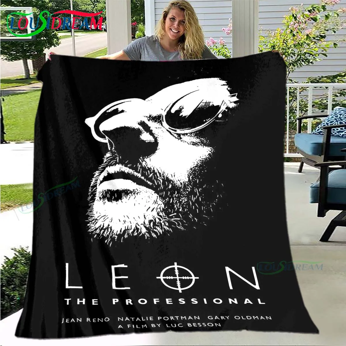 

Famous Film L-Léon Printed Flannel Soft Blanket Living Room Bedroom Sofa Bed Blanket Birthday Gift Portable Picnic Blanket