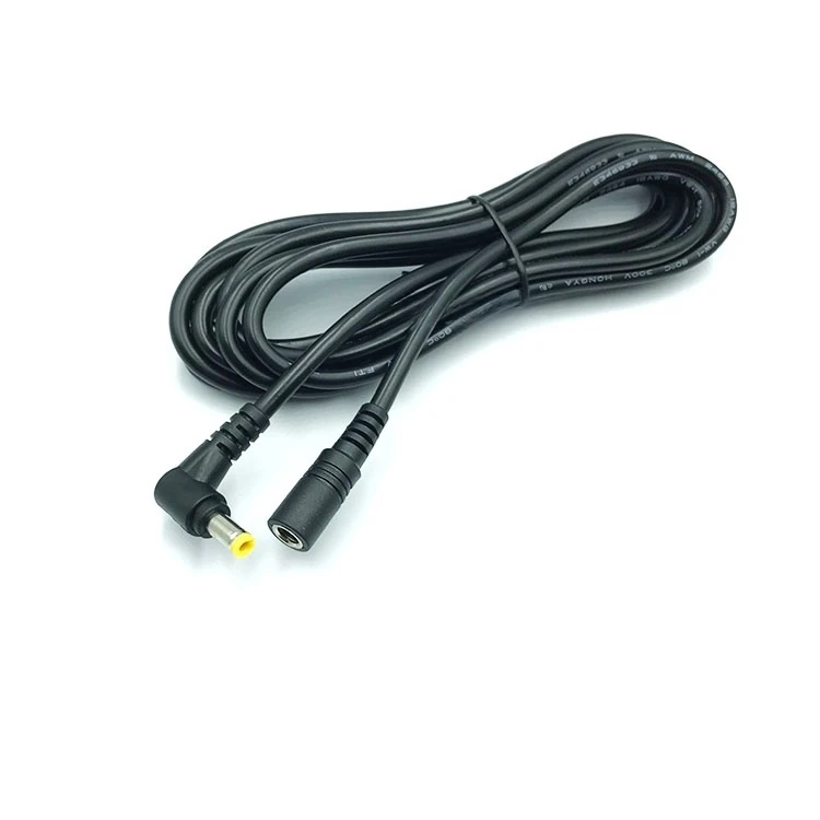 1PCS Elbow 10A high current DC5.5 * 2.1/2 monitoring router power extension cable, right angle 90 degrees DC cable