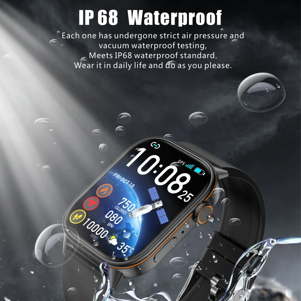 GPS Smart Watch per Xiaomi Huawei Compass 178 Modalità sportive Chiamata Bluetooth Sport Smartwatch per uomo Donna IP68 Impermeabile