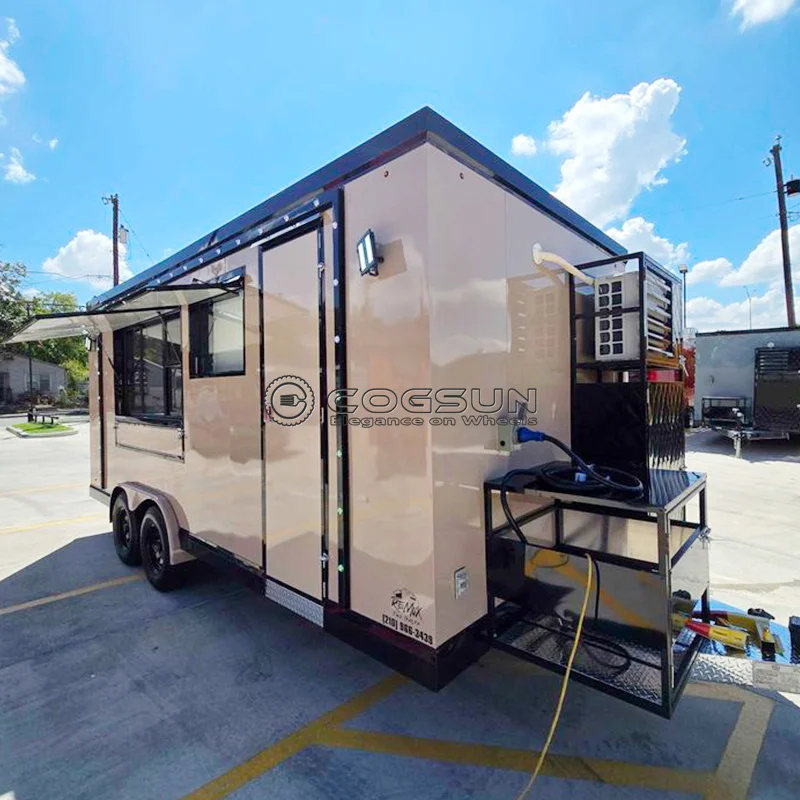 New Design Concession Food Trailer 13ft with Customizable Kitchen and Barbecue Grill