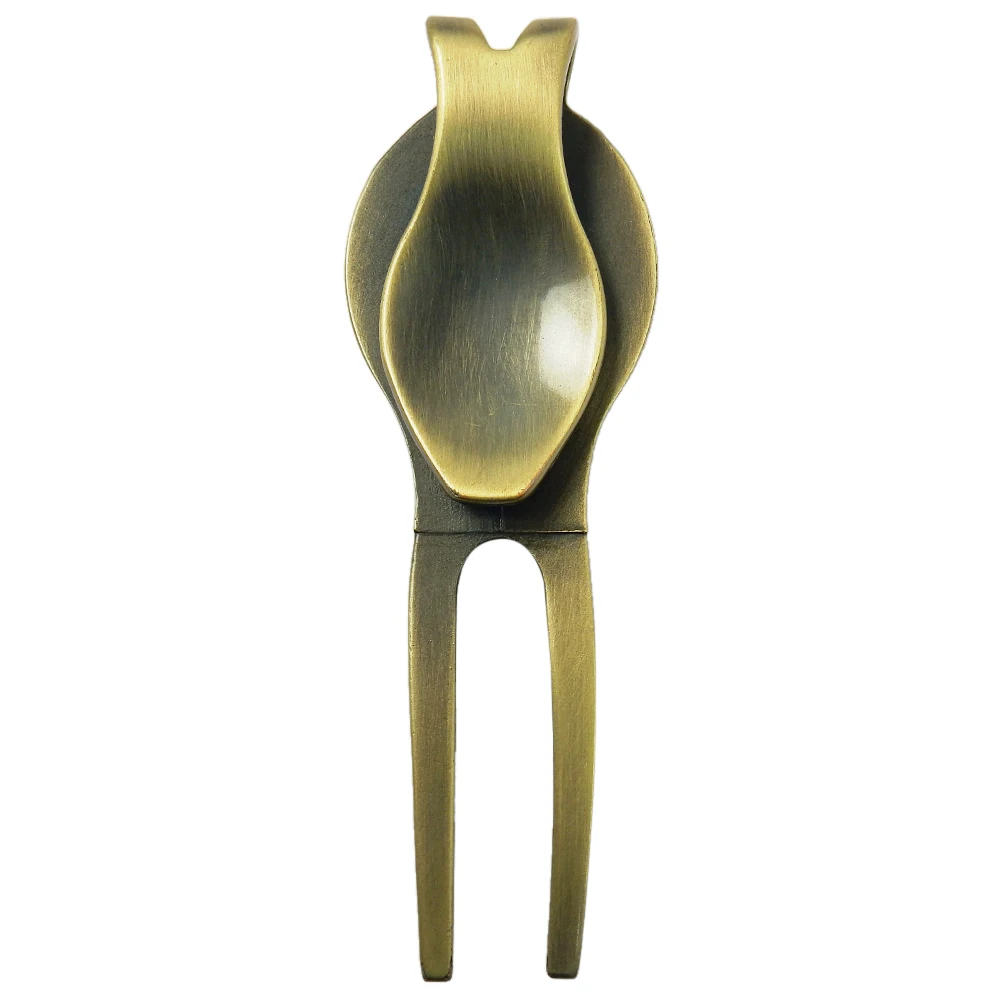 Golf Tool Heavy-duty Putting Green Fork Zinc alloy for Golfer Golf Pitchfork Golf Marker Pitch Ball Fork Golf Divot Tool