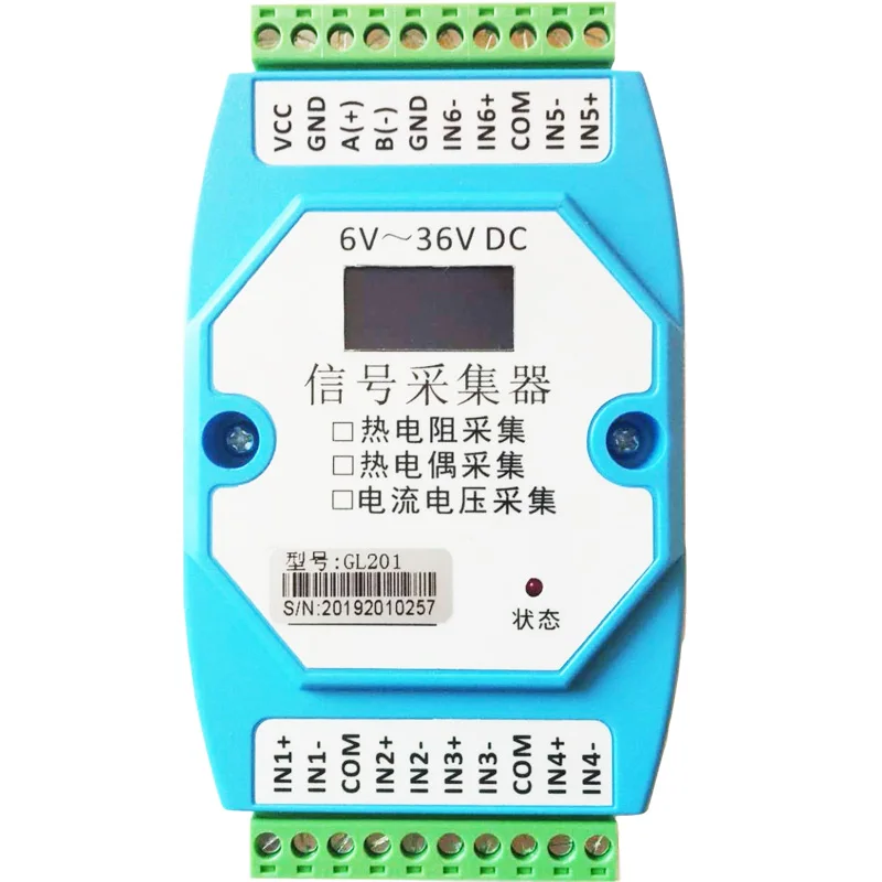 Fully Isolated Platinum Resistance PT100 Collector Temperature Transmitter PT1000 to RS485 MODBUS Protocol