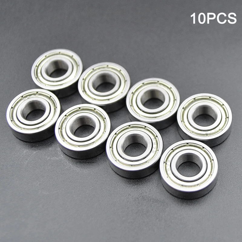 10pcs 697 ZZ 7*17*5mm Miniature Bearing Chrome Steel Deep Groove Mini Ball Bearings