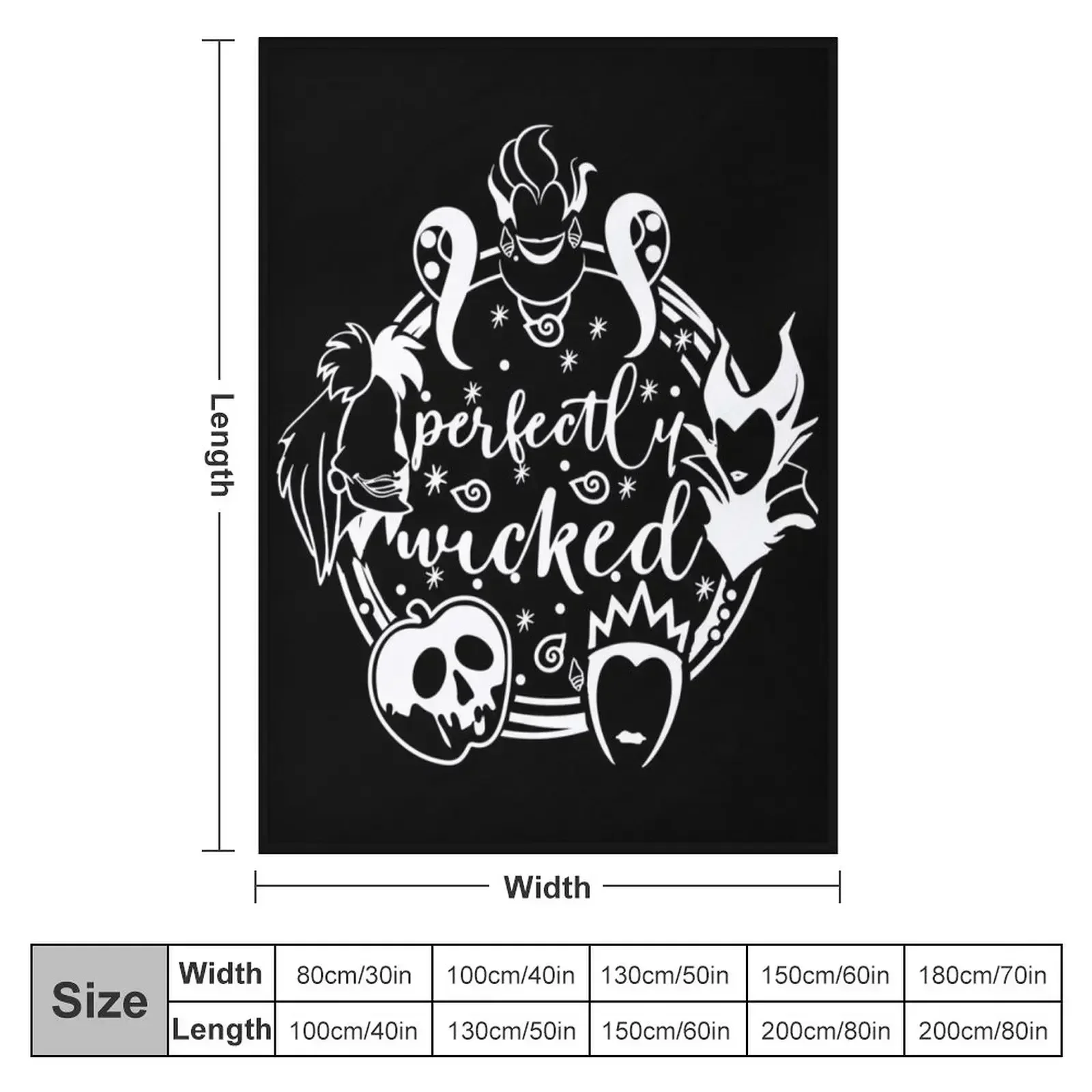 Perfectly Wicked Throw Blanket funny gift Nap Blankets