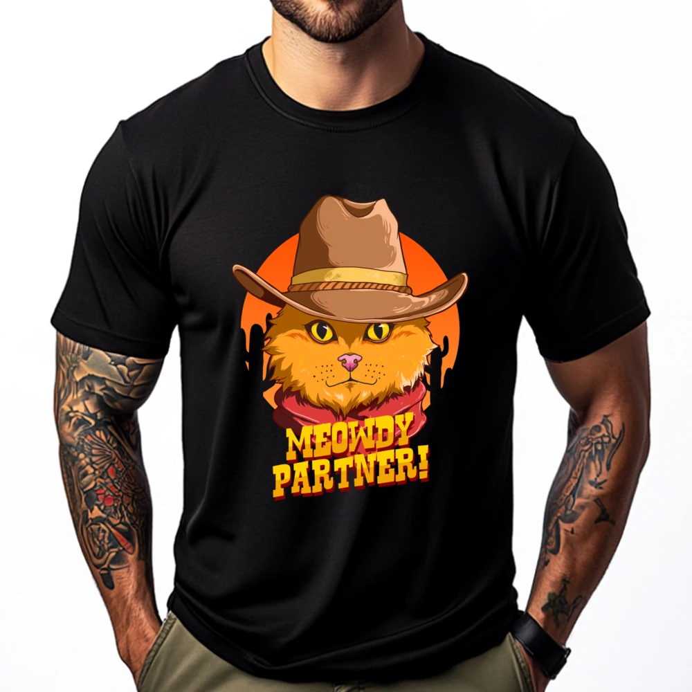 

Cat Meme Meowdy Funny Cat Shirt Cat Apparel For Cat Lover Black Graphic Tees Women Anime Plus Size