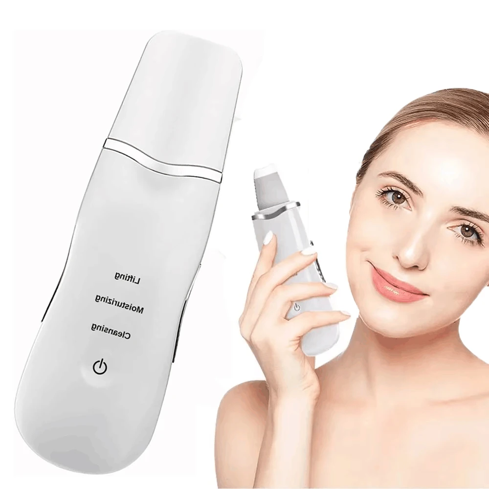 Ultrasonic Shovel Machine For Facial Skin Lifting Moisturizing Cleansing Deep Skin Dirt Remover Blackhead Peeling Beauty Device