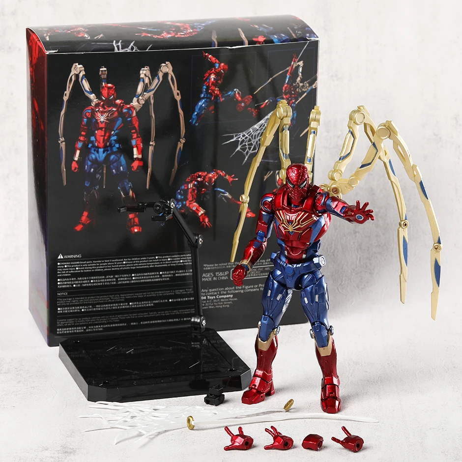 Sentinel Fighting Armor Iron Spider-Man Action Figure Hand Made Toy Peripherals Collection Gift