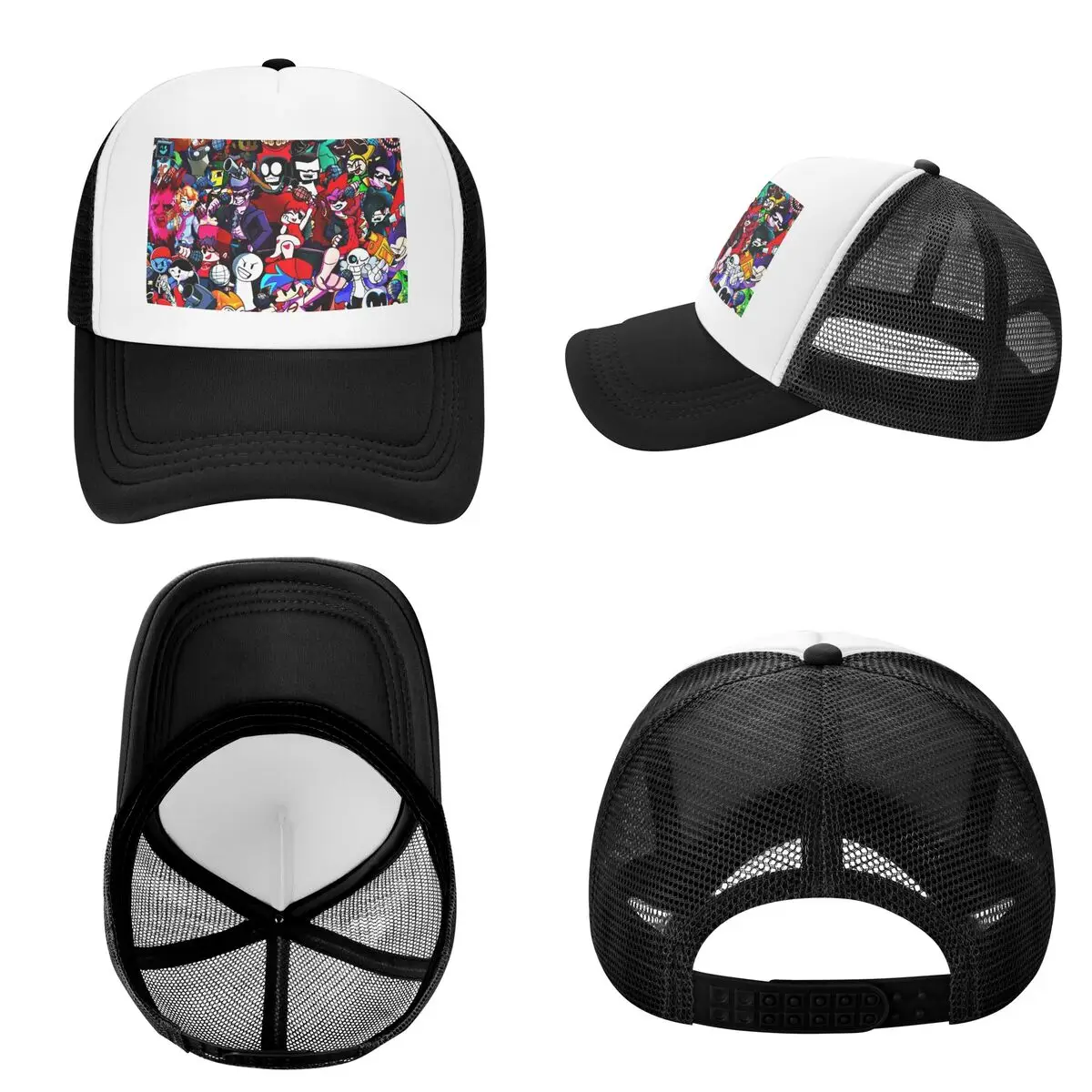 Friday Night Funkin Characters Fnf Game Cap Casual Mesh Baseball Caps Adjustable Hat Hip Hop Summer Unisex Baseball Hats