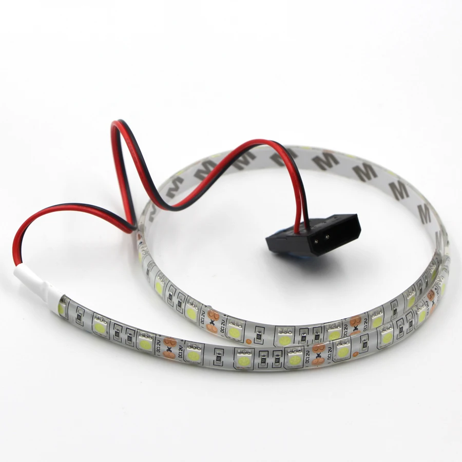 PC led strip Computer Case Adhesive tape Light 5050 SMD Flexible LED Strip 12V Background light PC Gamer Computer Desktop Lamp