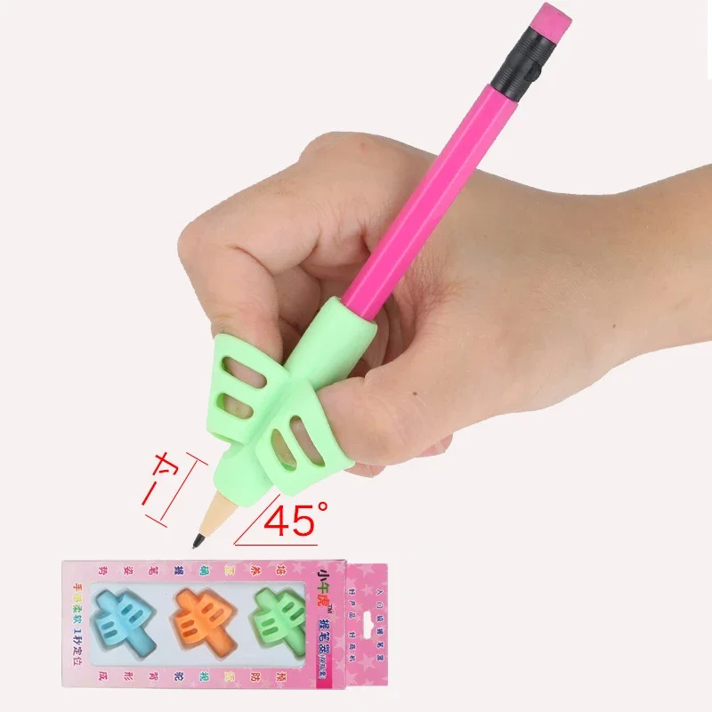 3PCS/Set Writing Correctors Toys For Children Kids Learning Holding Supplies Soft Silicone Correcting Pen Holder Postures Grips