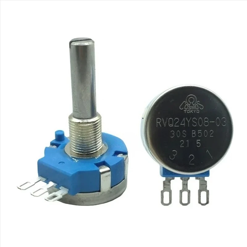 1pcs，Throttle potentiometer，RVQ24YS08-03 30S B502 5KΩ，Shaft length 30mm, effective angle 45 degrees
