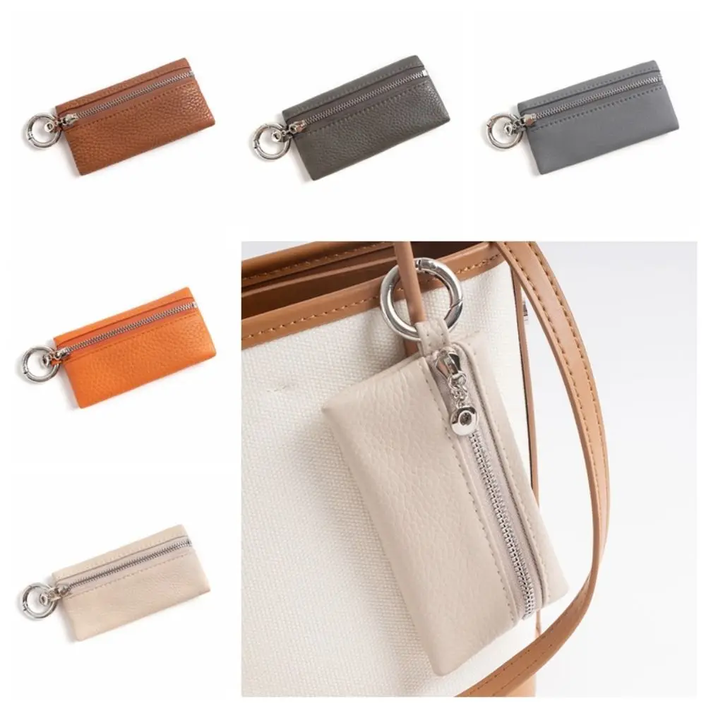 Lippenstifte Tasche Echtes Leder Geldbörse Funktionelle Erste Schicht Rindsleder Kartenetui Mehrfarbig Einfarbig Schlüsselanhänger Tasche Mädchen