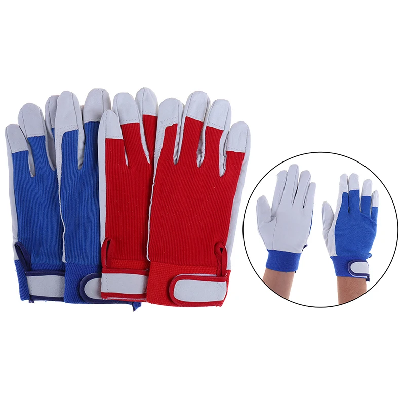New Fashion Red Products Mechanic Leather Coated Work Gloves Safety Industrial Working Protective Sport Glove