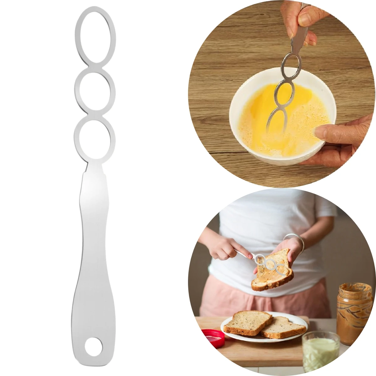 

Stainless Steel Peanut Butter Mixer Tool for Stirring Butter Sauces Yogurt Dough and Thick Batters Efficiently