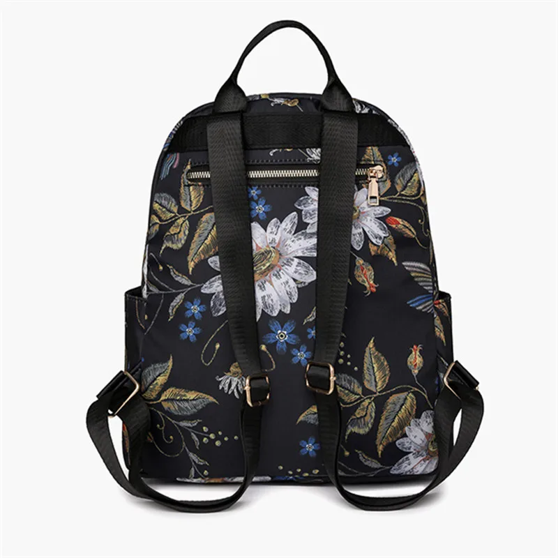 حقيبة ظهر من النايلون بطباعة فراشة، متعددة الجيوب، متعددة الاستخدامات للتنقل اليومي، والسفر والاستخدام الكاجوال، أنيقة، خيارات للنساء المراهقات #4