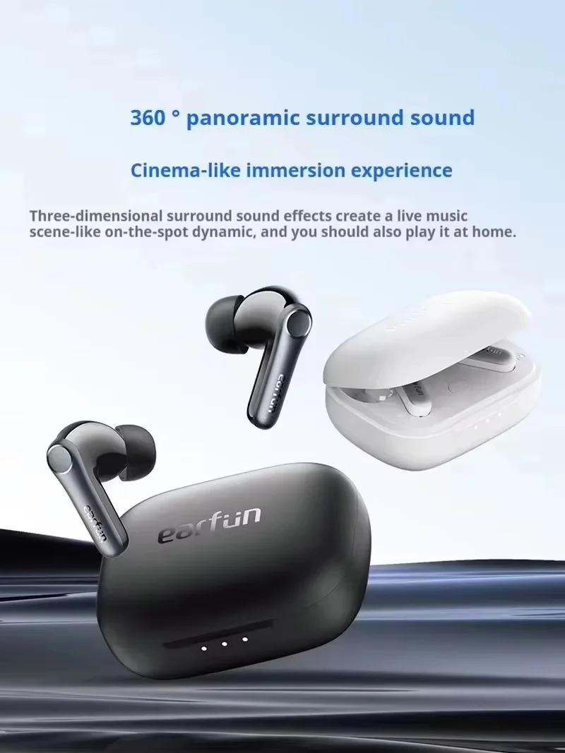Earfun Air Pro 4 ANC سماعات أذن لاسلكية داخل الأذن بلوتوث نشط الحد من الضوضاء سماعات مخصصة مقاوم للماء ألعاب مرحبا فاي سماعات