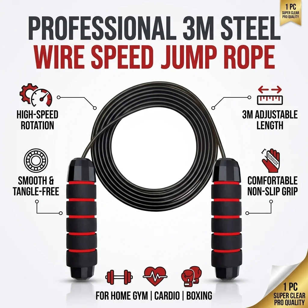Speed Skipping Rope - Corde à sauter à vitesse réglable,
