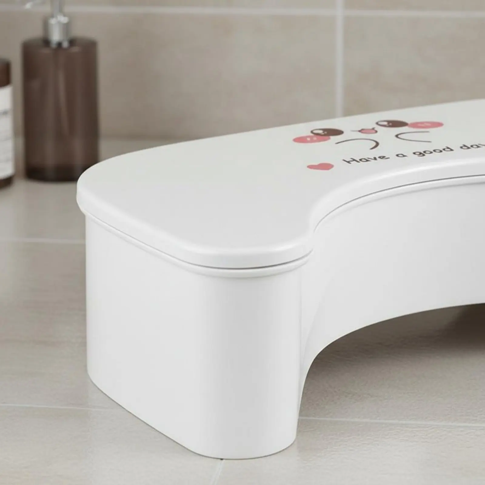 

Cartoon Potty Stool Anti-Slip Kids Bathroom Stool Bathroom Foot Rest Space-Saving Household Aid Ergonomic Squat Posture