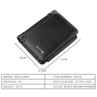 New PU Leather Men Wallets High Quality Zipper Short Desigh Card Holder Male Purse Vintage Coin Holder Men Wallets 2