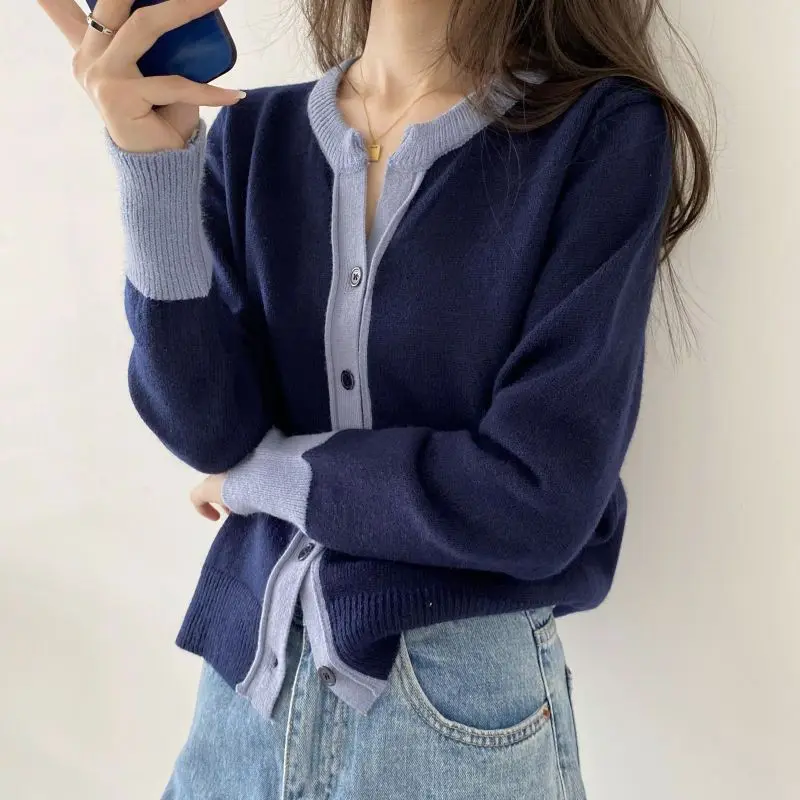 Knitted Cardigans Women Gentle Cozy Office Lady All-match Basic Autumn Sweaters Elegant Slim Crop Korean Style Multicolor Trendy