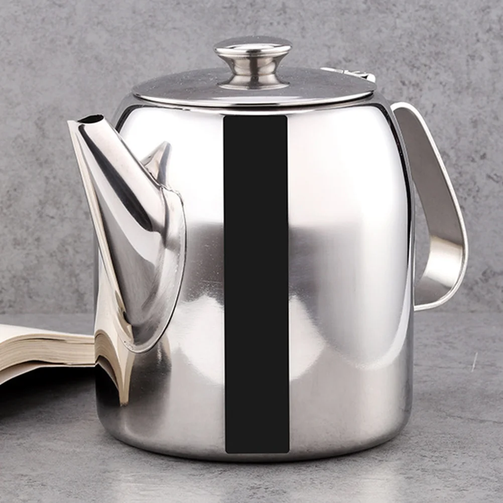 

Modern Stainless Steel Teapot Home Kitchen Decor Sturdy Comfortable Handle Watertight Rust Free Practical Gift