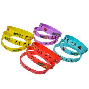 Anime PokmonMon Lucu Pikachu Charmander Squirtle Gelang Silikon Karakter Kartun Gelang Anak-anak dengan Hadiah Mainan Pesta 10 gelang penjualan terbaik pikachu - №