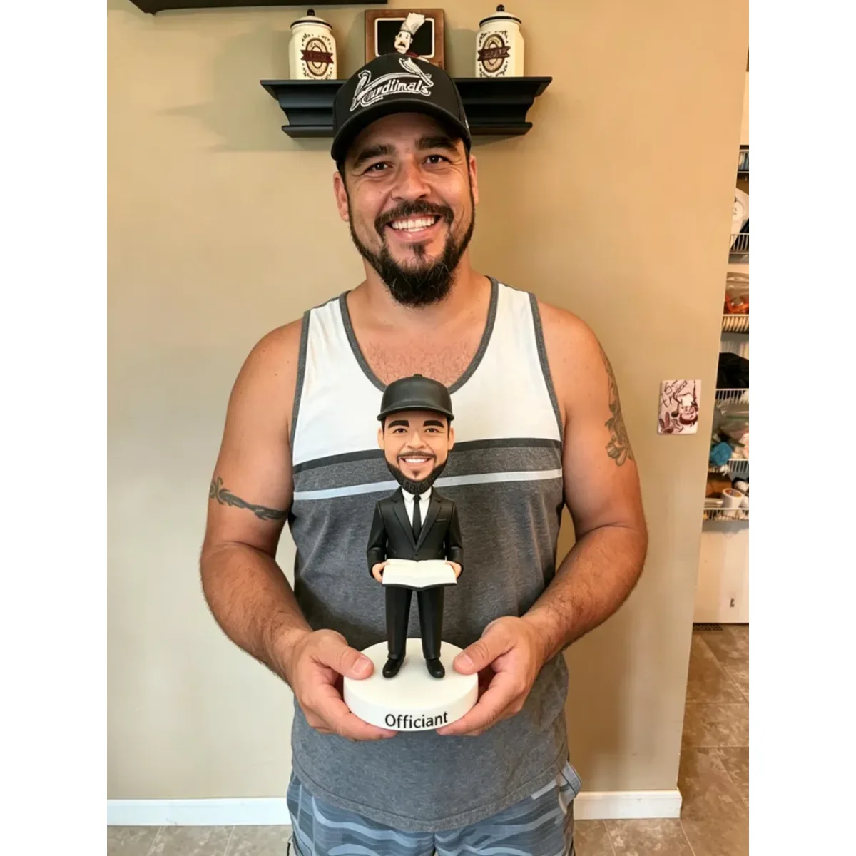 Custom Bobblehead From Photo Personalized Wedding Officiant Figurine Handmade Gift Custom Couple Keepsake