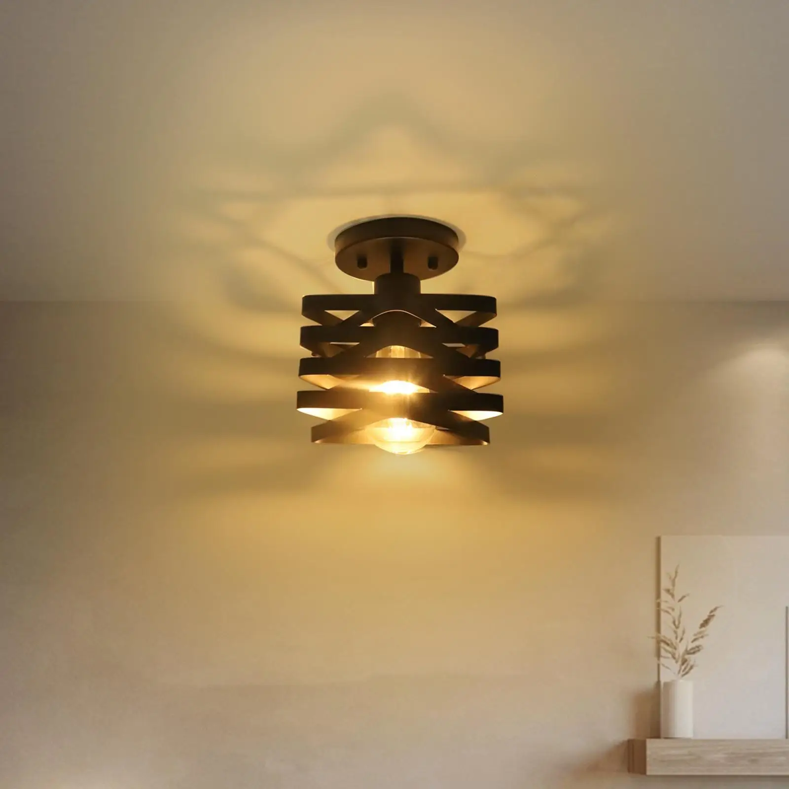 

LED Ceiling Light Shade Restaurant Ornament Kitchen Island Hotel Decorative Living Room Farmhouse Porch Hallway Light Cover