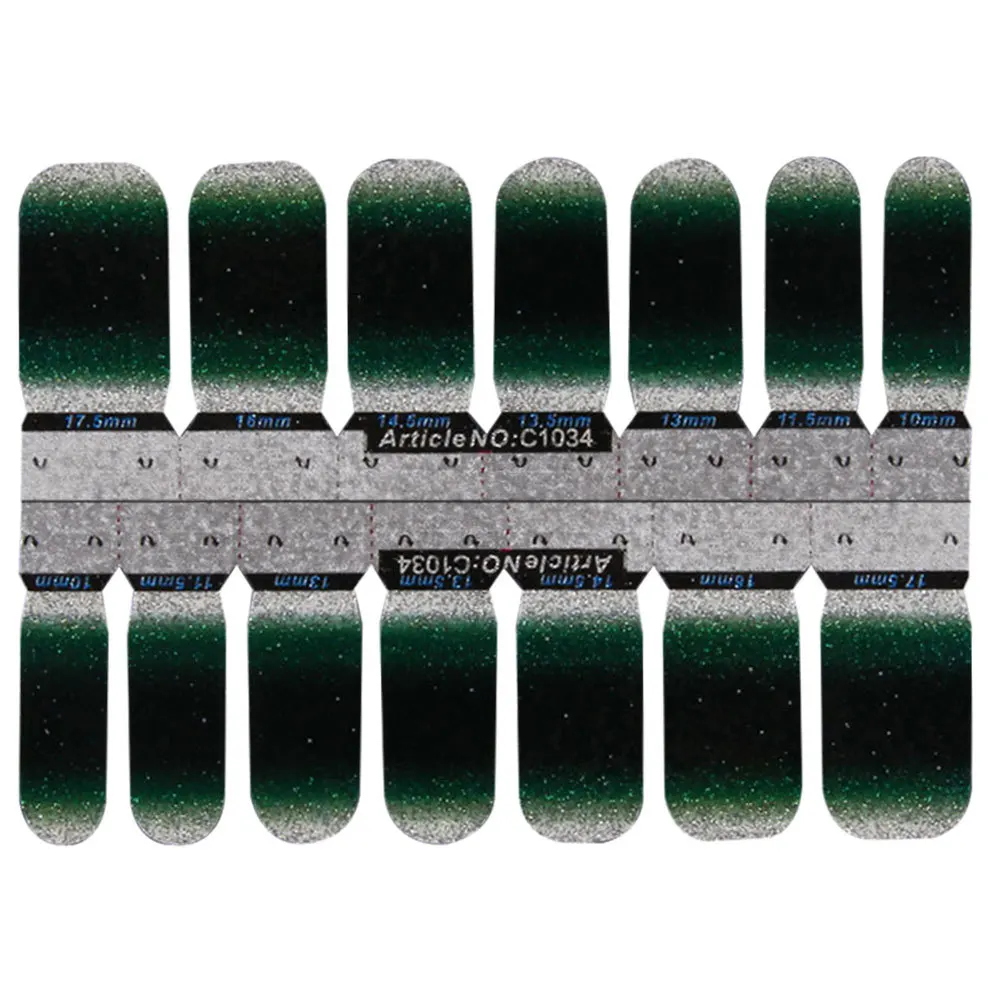 6 Stück Nagelkunst-Aufkleber mit Farbverlauf, einfach anzubringende Nageldekoration für Party, Geburtstag, Urlaub, Frauen und Mädchen