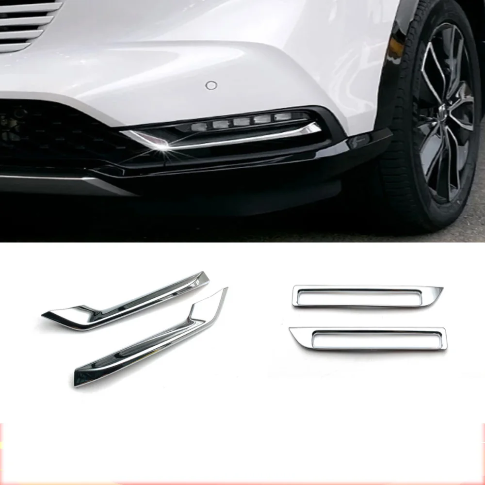 

For Honda Vezel HR-V E:HEV 2021 2022 2023 Chrome Front Rear Fog Light Foglight Lamp Cover Trim Bumper Decoration Car Styling