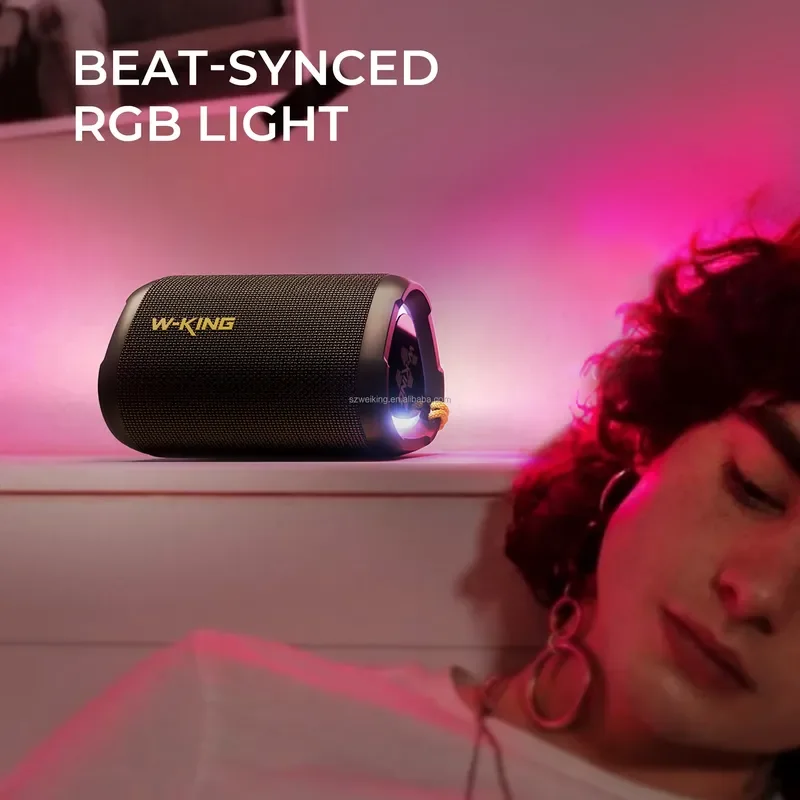 W-KING D110 RGB Wireless Bluetooth Speaker With LED Display Heavy Bass And 15W Power Waterproof IPX7 For Outdoor Parties - view 6
