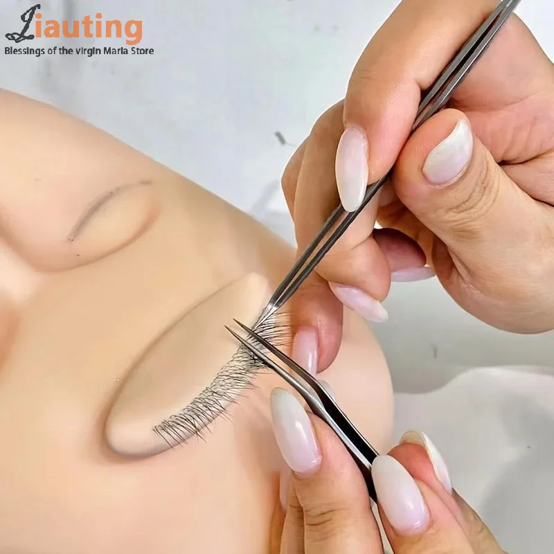 1 pz modello in silicone per pratica ciglia con estensioni ciglia realistiche, strumento riutilizzabile per l'estensione delle ciglia