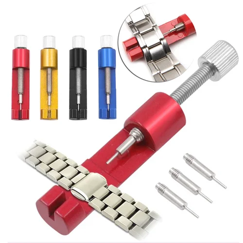 Imagen 2 del producto Herramientas de correa de reloj, Kits de dispositivos de separación de reparación de correa de reloj, abridor de correa de reloj de desmontaje, herramienta de ajuste de correa de acero, accesorios de reloj