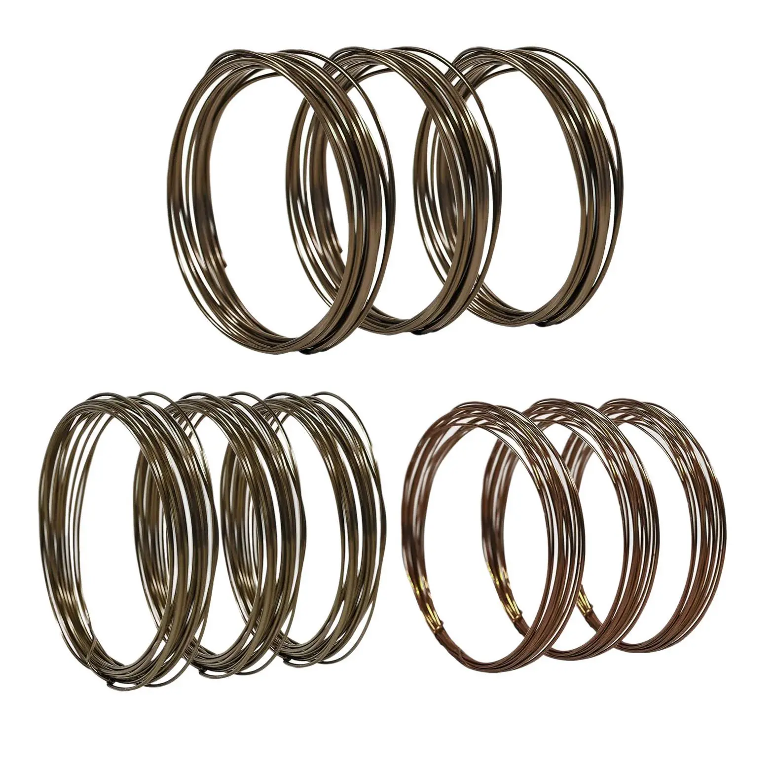 

Bonsai Wire Kit- 9 Roll Anodized Aluminum Tree Training Wires in 3 Size for Shaping Styling Indoor Bonsai Trees - Brown