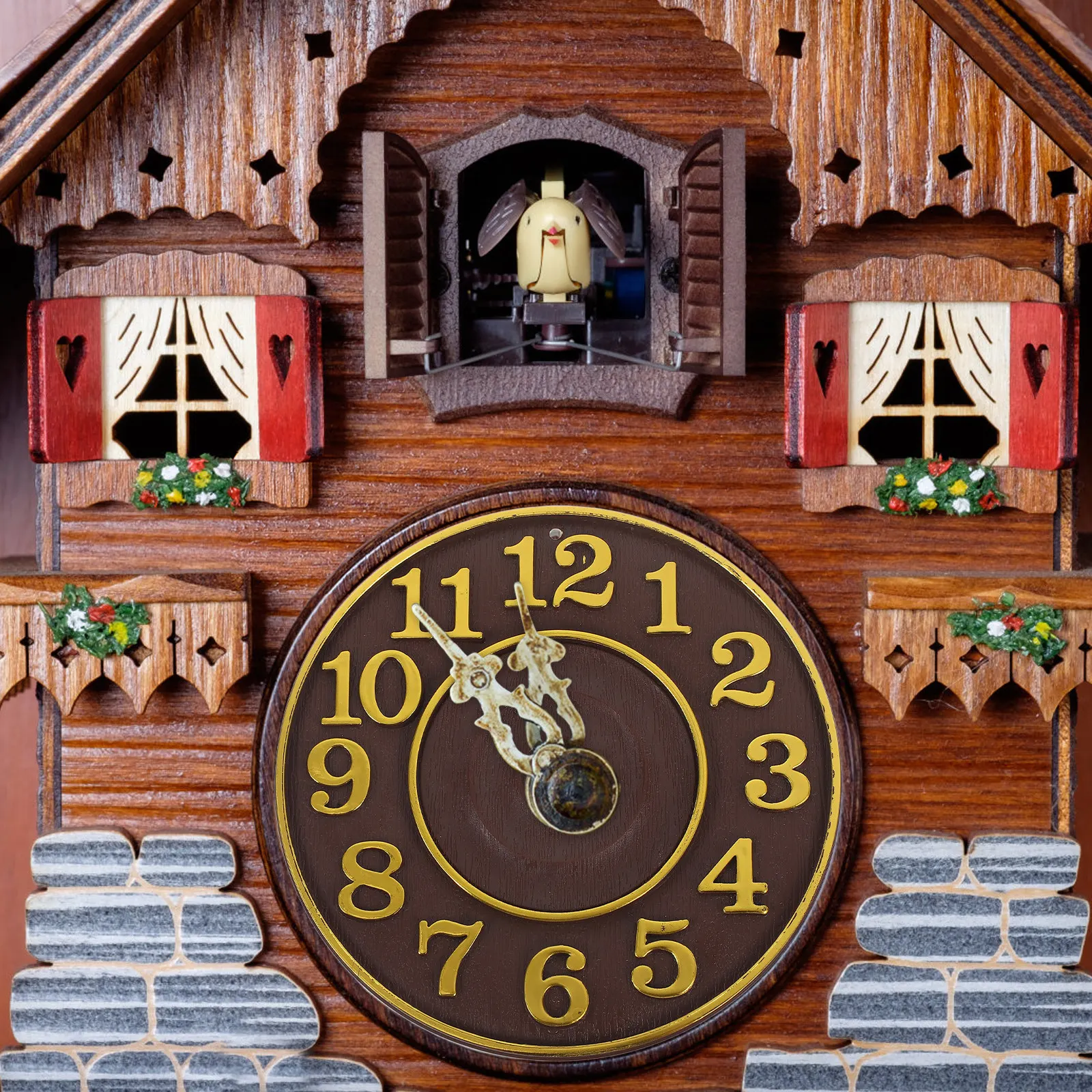 Reloj de Pared de Péndulo con Cuco Tradicional, Diseño Elegante para Decoración del Hogar u Oficina, Relojería Precisa, Estilo Vintage