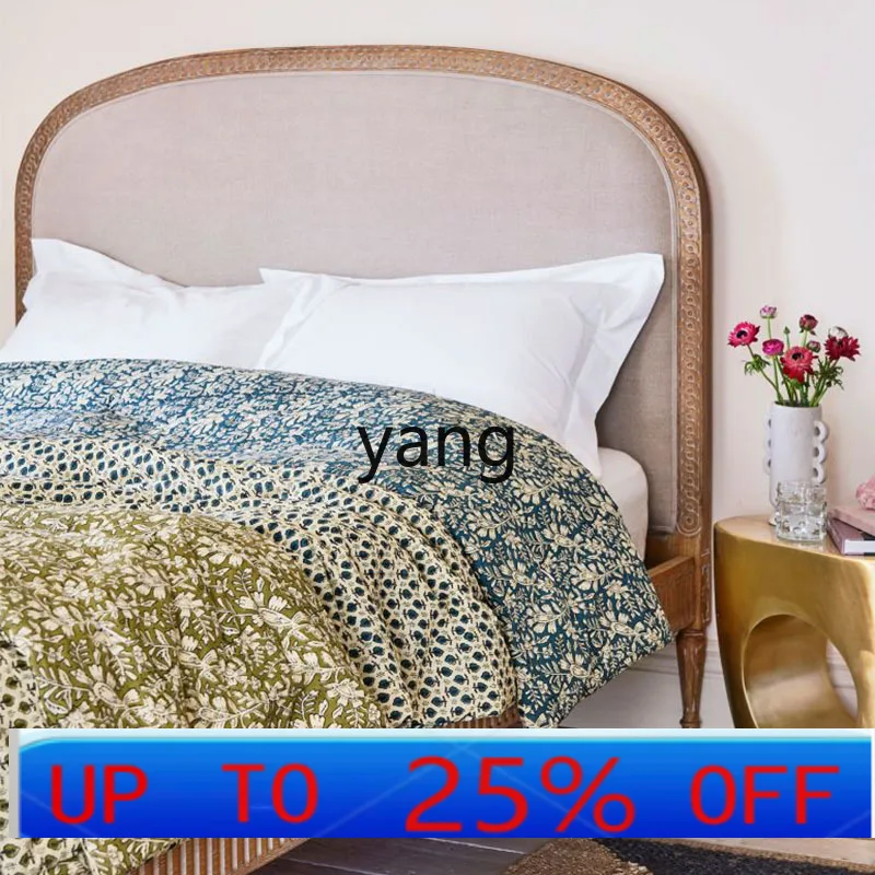 

CX French simple solid wood bed small apartment single bed