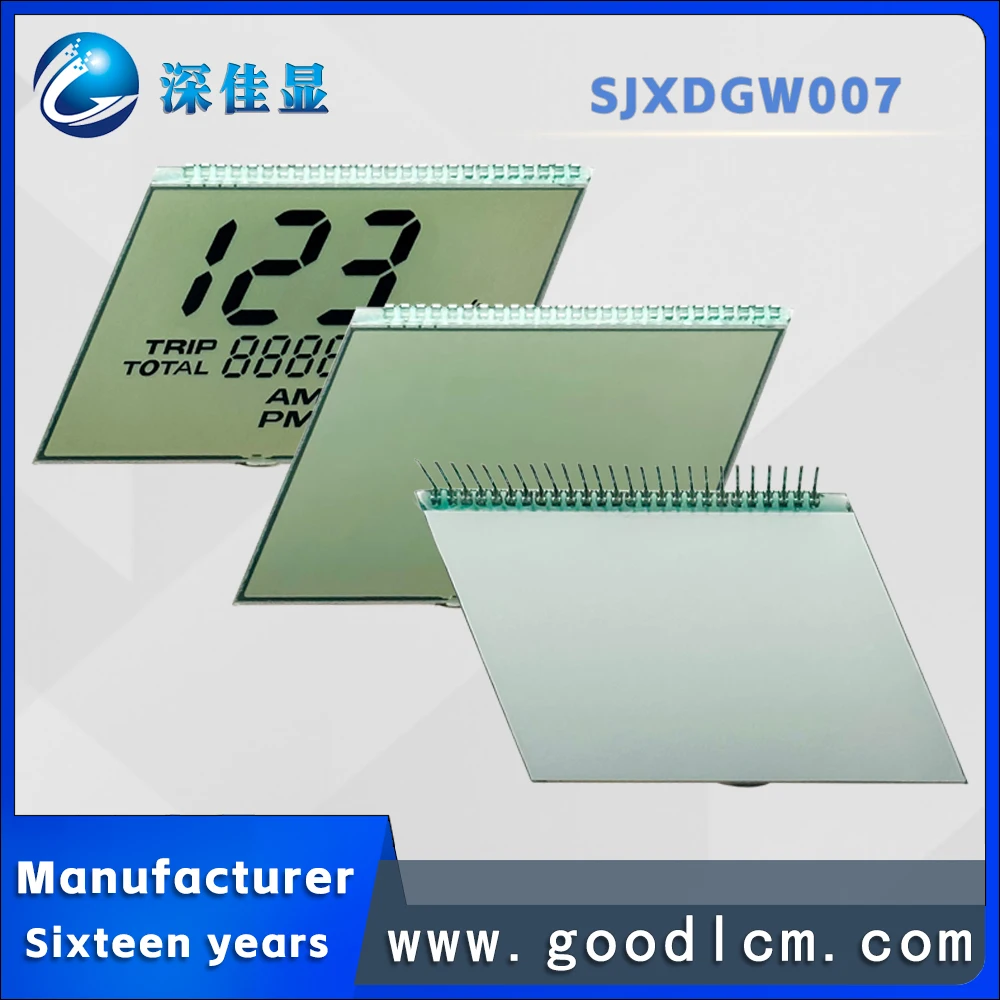 Segmento personalizzato GW007 display lcd prezzo economico HTN positivo display a segmenti 5.0v schermo lcd 7 display lcd a segmenti monocromatici