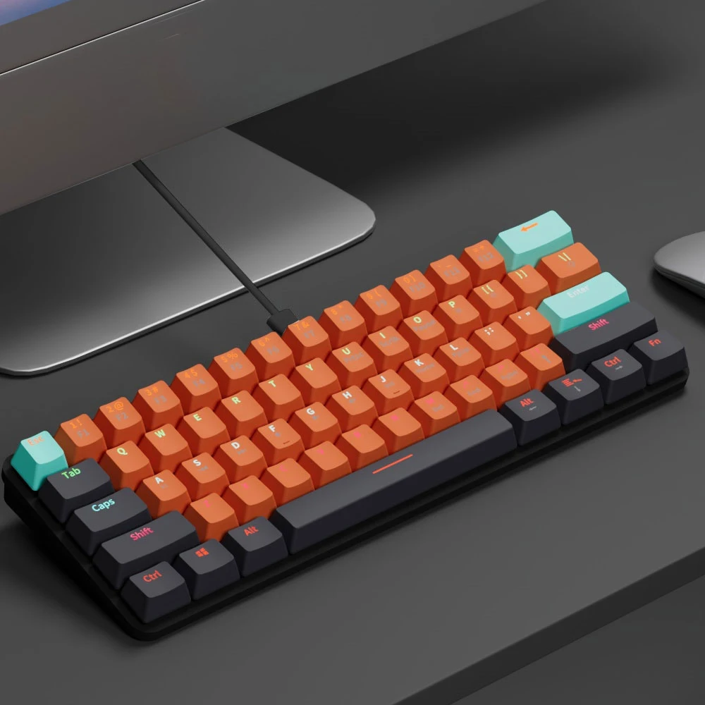 MUCAI MKA610 USB Mini Mechanical Gaming Wired Keyboard Red Switch