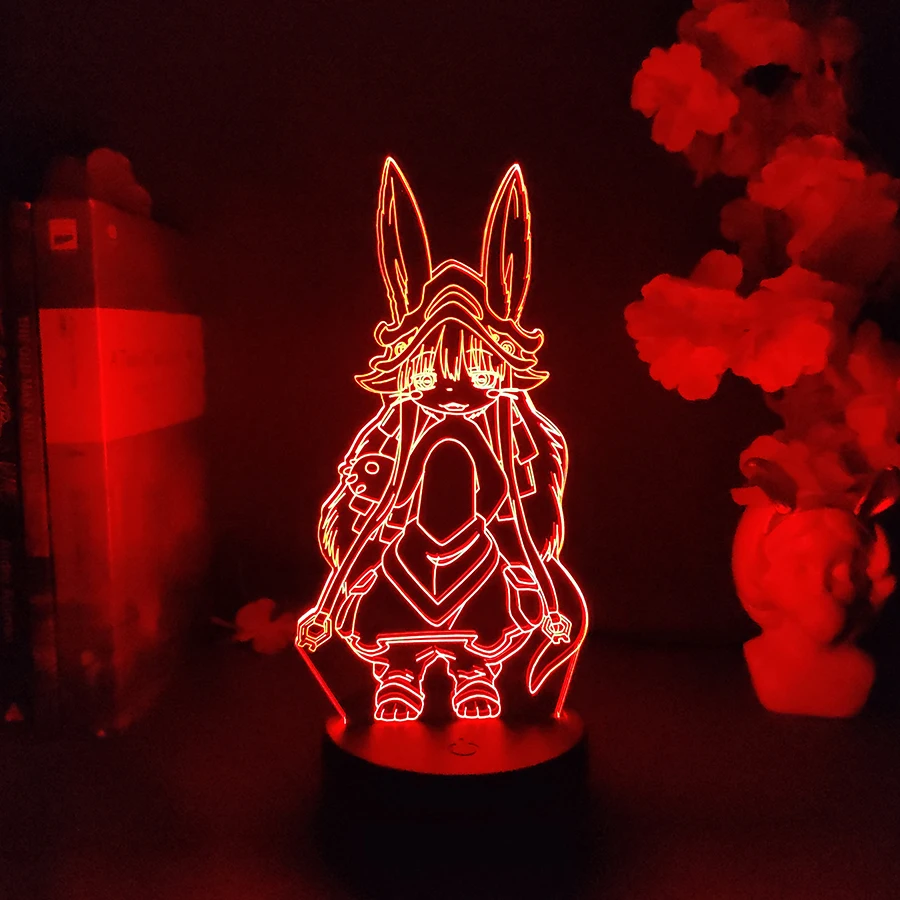 Nanachi Made in Abyss Anime Figure Nightlight Manga Collection Zone LED Backlight Kawaii Room Decor RGB Table Lights Xmas Gift