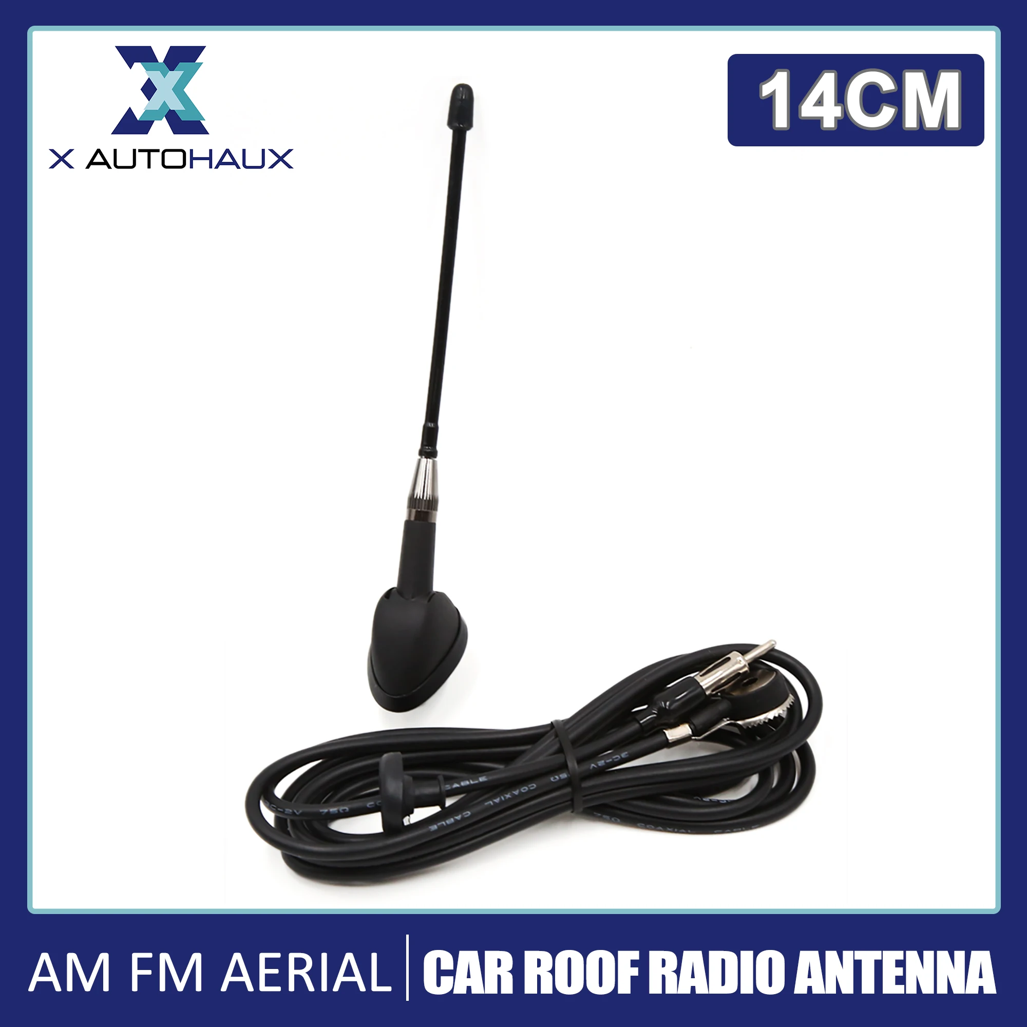 

Uxcell Universal Black Car Vehicle Roof Mount Radio FM AM Antenna Aerial Stereo Radio FM/AM Signal Aerial Amplified Antenna