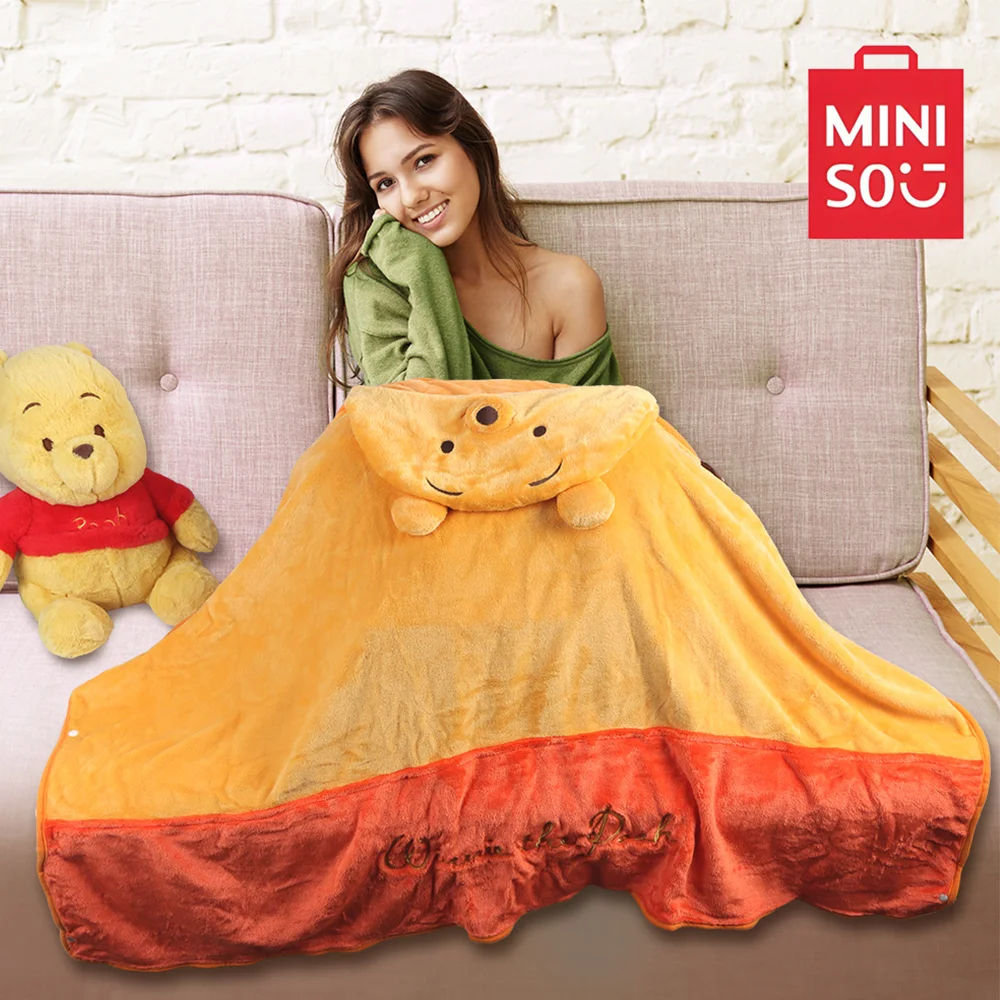 140x90 سنتيمتر Miniso ديزني ويني ذا بوه منشفة استحمام لينة وماصة المرجان المخملية منشفة المنزل الكبار الأطفال الكرتون حمام توي