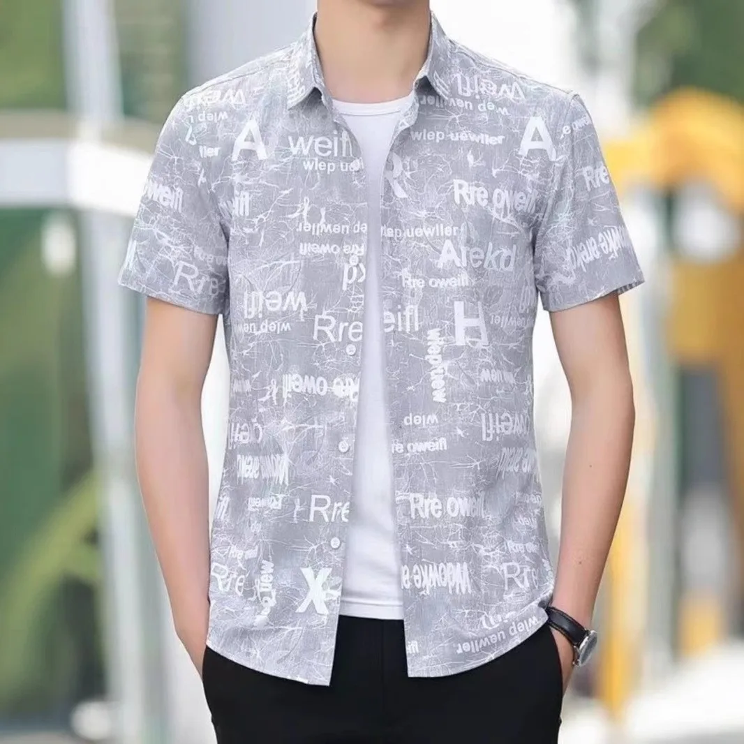 

Ice Silk ort Sve irt Men's Summer Korean Sle No Ironing f Sve Top High-End Ice Sensation Haome Thin Inch irt