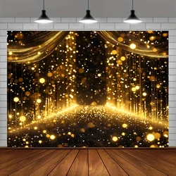 1pc Sparkling black and gold drop glitter background - glamorous bridal shower, wedding, birthday and PROM decor