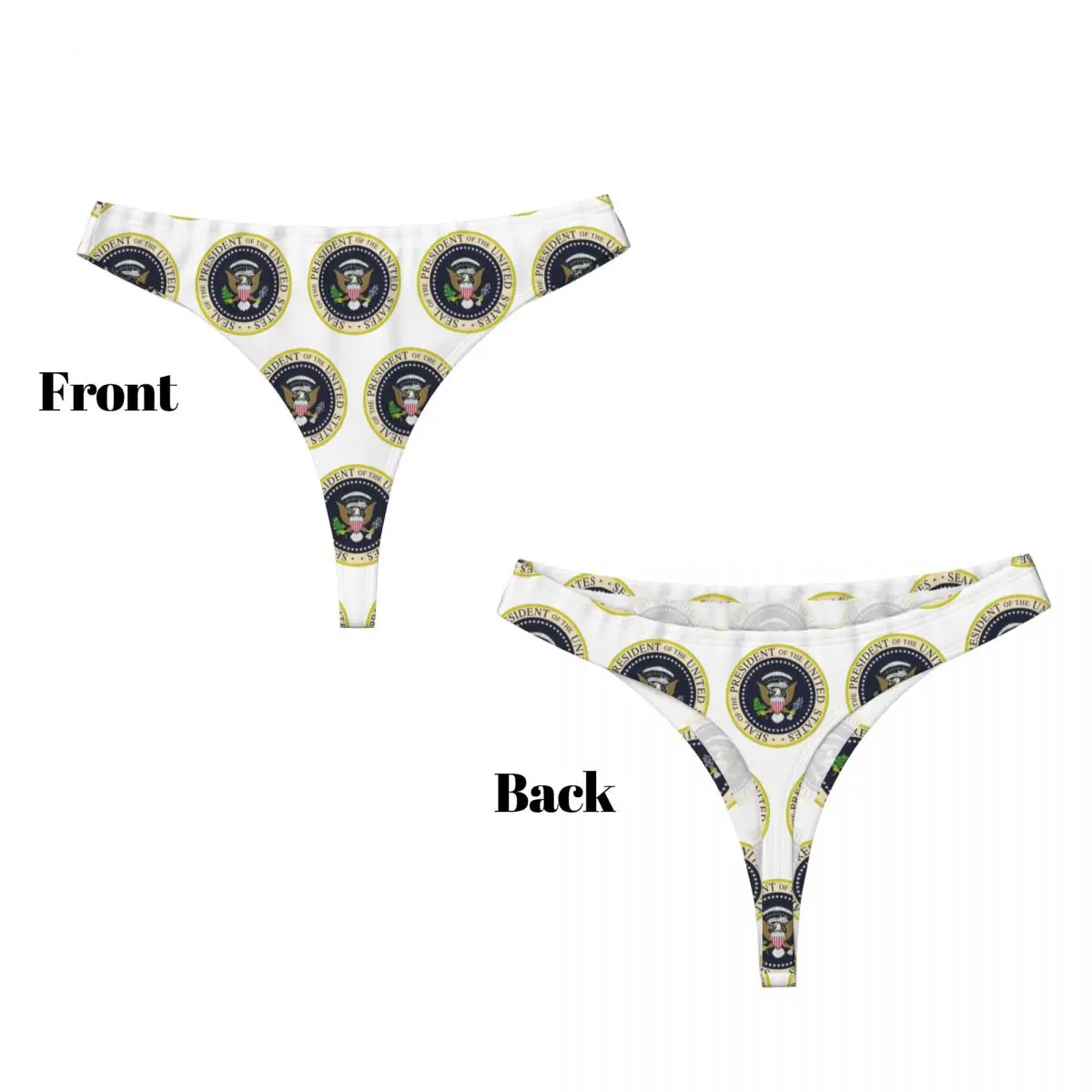 Custom Seal Of The President Of The United States G-string Panties Breathable Women Stretch Thongs Comfort Underwear