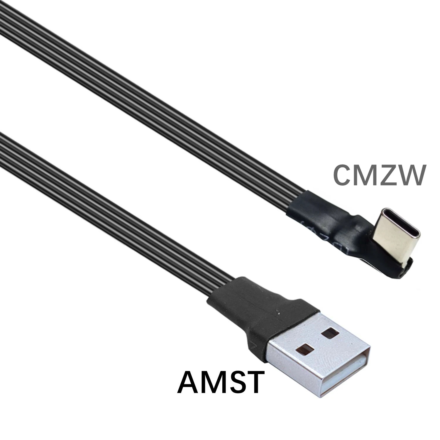 

1M Data cable flat short 0.2m portable charging treasure type-c Android ultra short cable 0.5m mobile phone elbow 2M 3M 0.5M