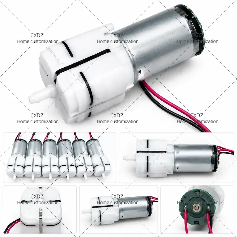 DC 5V-12V Large Flow Diaphragm Air Pump 36mm Silent Outdoor Fish Fishing Oxygen Air Pump