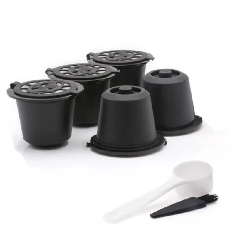 Reusable Nespresso Capsules Refillable Coffee Filter for Nespresso Machines + Spoon & Brush