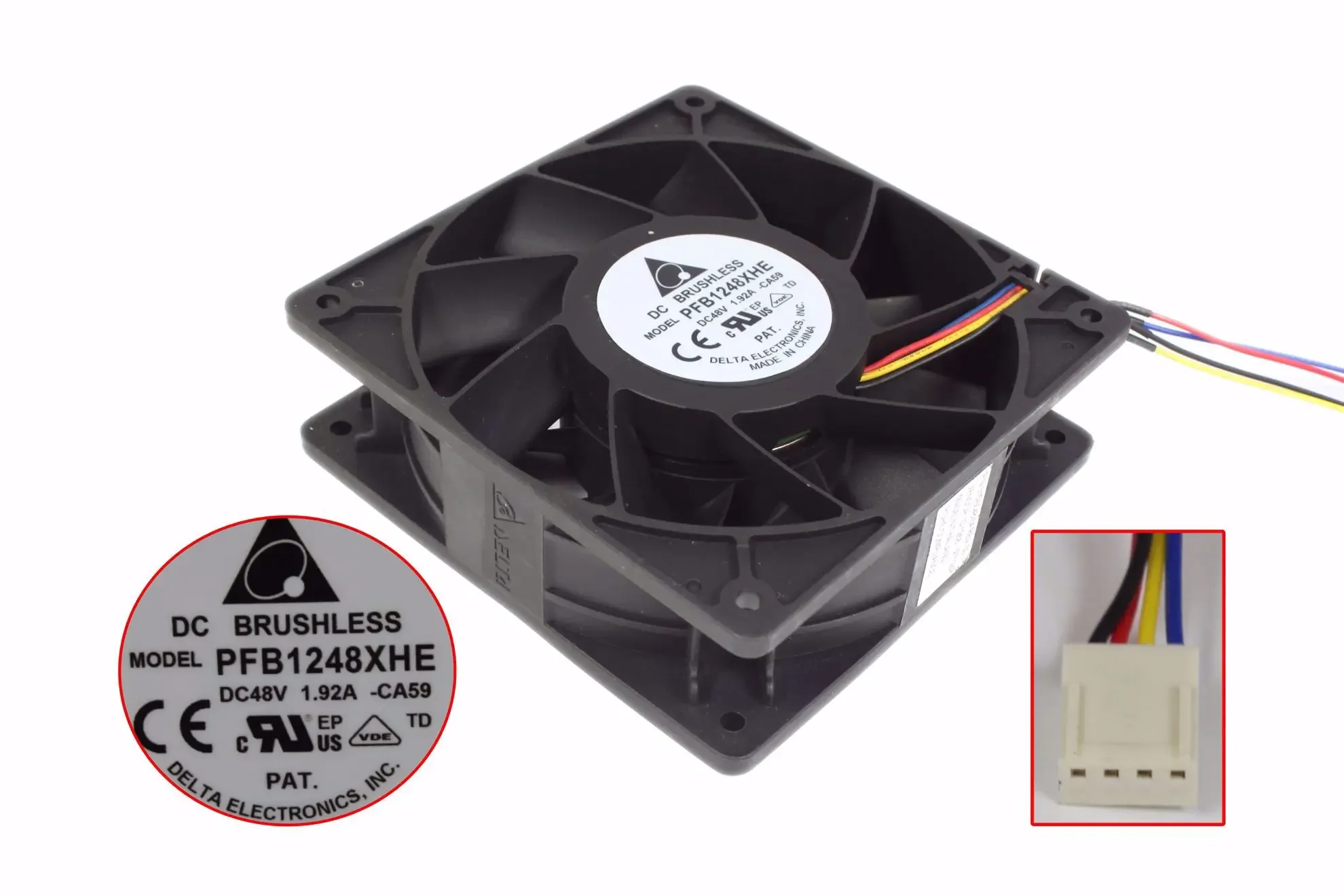 Delta Electronics PFB1248XHE CA59 DC 48V 1.92A 120x120x38mm 4-wire Server Cooling Fan