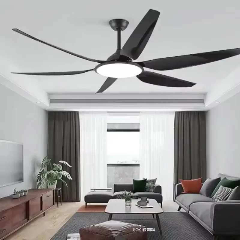 

New 54 inch high wind ABS material LED fan light white black peach color hall meeting room living room dining room bedroom