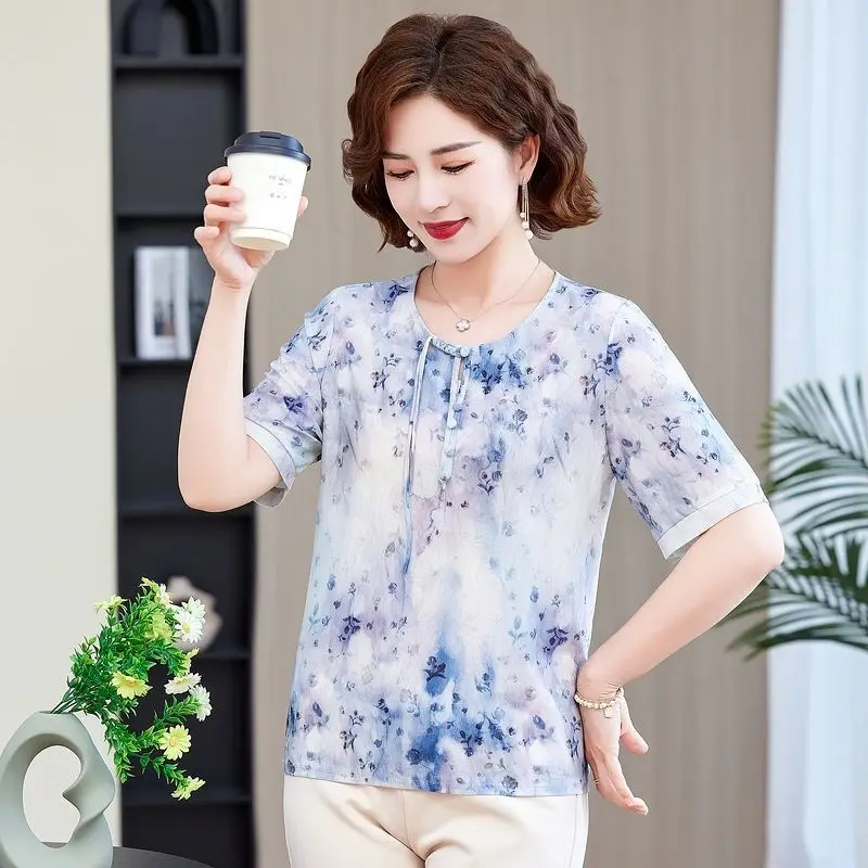 

T-shirt Short-sleeved Style Top New Chinese Style Fashion